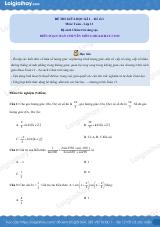 Đề thi giữa kì 1 Toán 11 Chân trời sáng tạo - Đề số 1